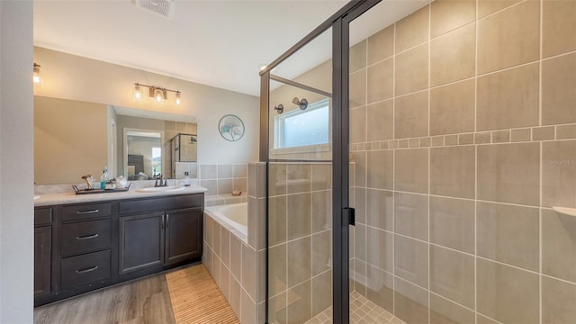6435 165th Dr E, Parrish, FL 34219 - full bath with a shower stall, a garden tub, and double vanity