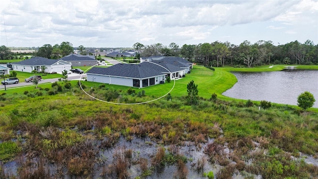 6435 165th Dr E, Parrish, FL 34219 - aerial view of residential area with a large body of water