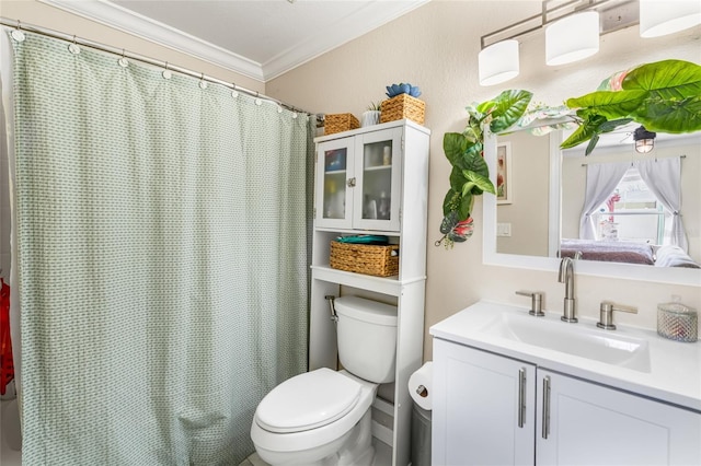 6178 Coliseum Blvd, Port Charlotte, FL 33981 - full bath featuring crown molding, vanity, and a shower with shower curtain