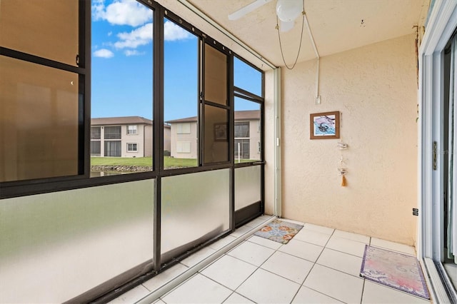 25100 Sandhill Blvd Unit 104G, Punta Gorda, FL 33983 - unfurnished sunroom with ceiling fan
