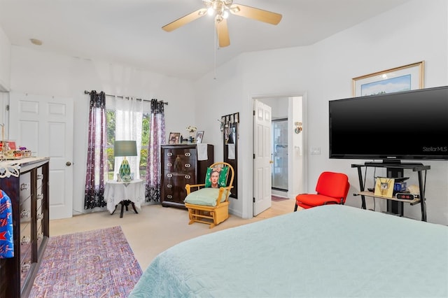 25324 Alicante Dr, Punta Gorda, FL 33955 - bedroom with carpet floors, ensuite bathroom, and a ceiling fan