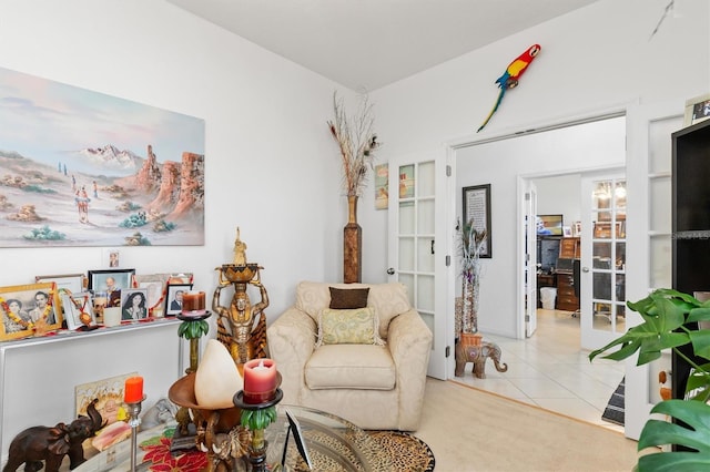 25324 Alicante Dr, Punta Gorda, FL 33955 - living room featuring french doors and tile patterned floors