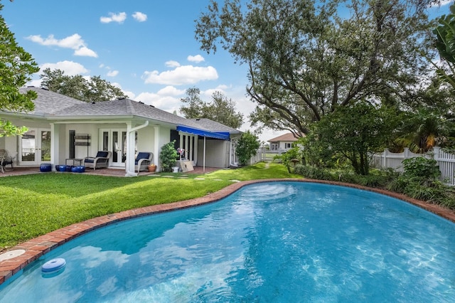 2401 Riverview Blvd, Bradenton, FL 34205 - view of pool featuring french doors
