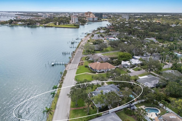 2401 Riverview Blvd, Bradenton, FL 34205 - aerial view of property's location with a nearby body of water