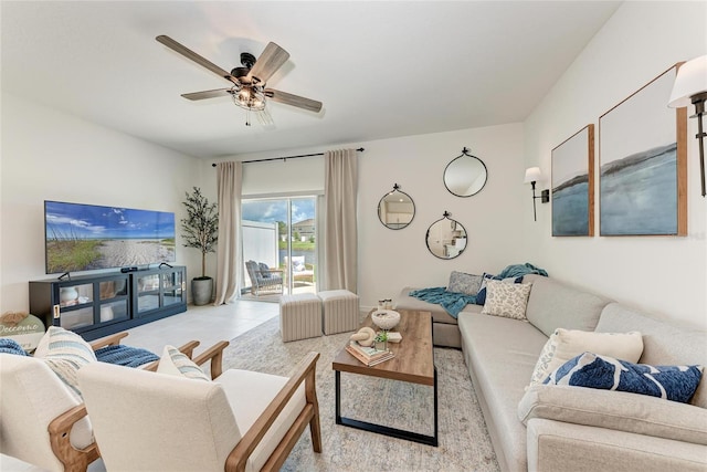 5711 Archipelago St, Nokomis, FL 34275 - living area with ceiling fan