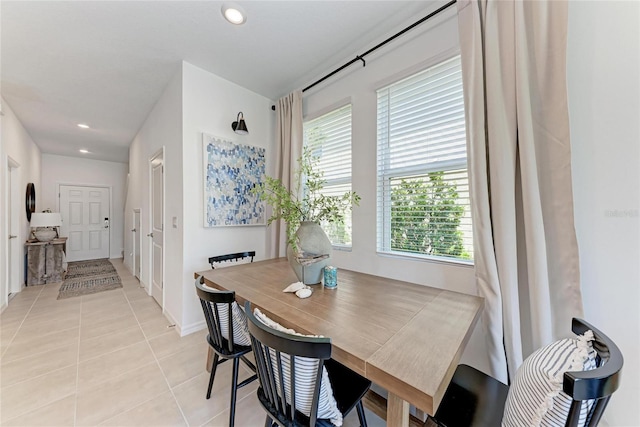 5711 Archipelago St, Nokomis, FL 34275 - dining space featuring light tile patterned floors, healthy amount of natural light, and recessed lighting