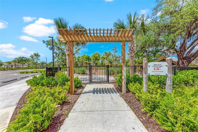5711 Archipelago St, Nokomis, FL 34275 - gate with a pergola