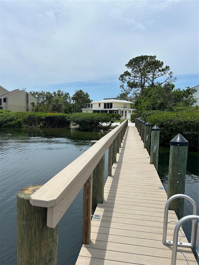 5310 Gulf Of Mexico Dr Unit 18, Longboat Key, FL 34228 - dock area featuring a water view