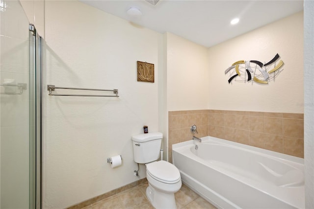 1064 N Tamiami Trl Unit 1125, Sarasota, FL 34236 - full bathroom featuring a garden tub, tile patterned floors, and a shower stall