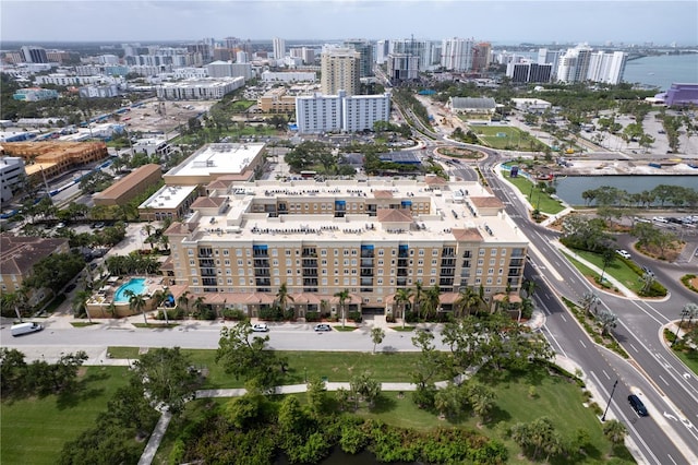 1064 N Tamiami Trl Unit 1125, Sarasota, FL 34236 - aerial view of property and surrounding area featuring nearby urban area and a nearby body of water