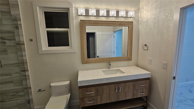 1240 Solitude Ln, Sarasota, FL 34242 - bathroom featuring vanity and a shower stall