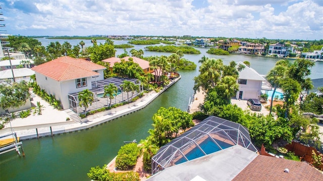 1240 Solitude Ln, Sarasota, FL 34242 - aerial perspective of suburban area with a nearby body of water