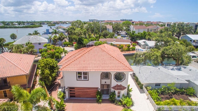 1240 Solitude Ln, Sarasota, FL 34242 - aerial view of residential area with a large body of water
