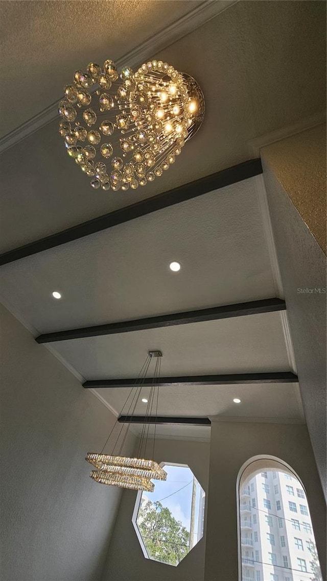1240 Solitude Ln, Sarasota, FL 34242 - detailed view of a chandelier and recessed lighting