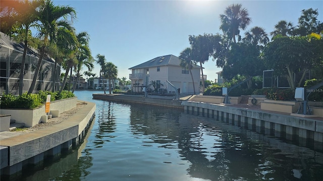 1240 Solitude Ln, Sarasota, FL 34242 - view of swimming pool featuring a water view