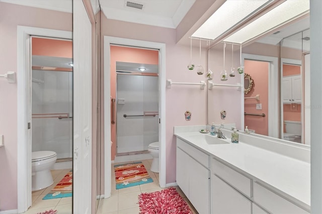 3810 75th St W Unit 128, Bradenton, FL 34209 - full bath featuring tile patterned floors, vanity, and a shower stall