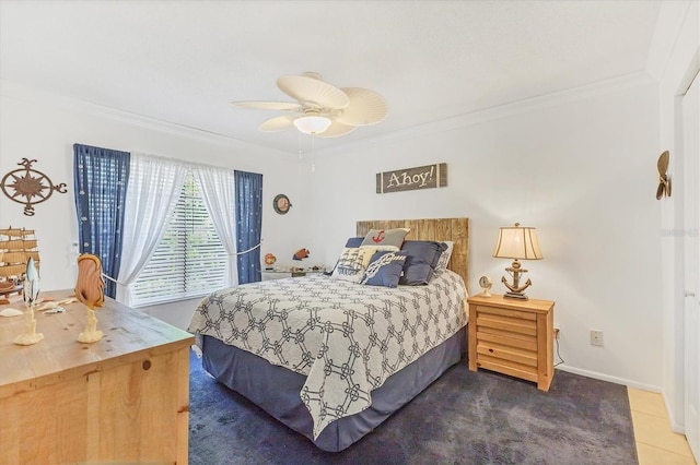 3810 75th St W Unit 128, Bradenton, FL 34209 - bedroom with crown molding and ceiling fan