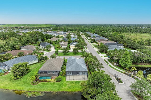 6516 Palm Leaf Ct, Sarasota, FL 34243 - aerial view of residential area featuring a nearby body of water
