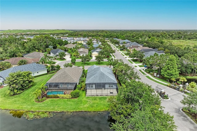 6516 Palm Leaf Ct, Sarasota, FL 34243 - aerial view of residential area with a nearby body of water