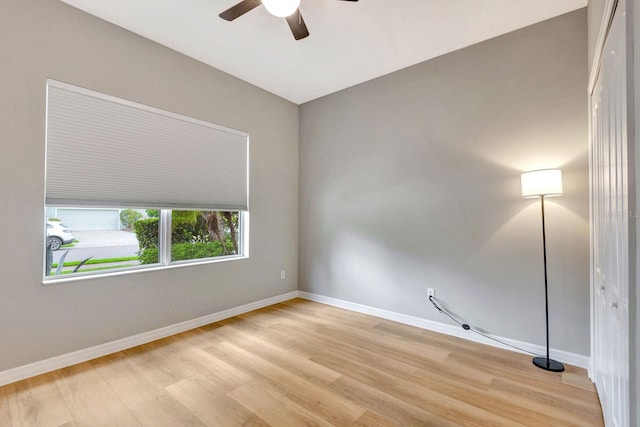 5005 Torrey Pines Run, Bradenton, FL 34211 - empty room featuring ceiling fan and light wood-style floors