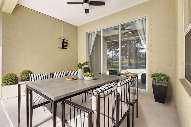 5005 Torrey Pines Run, Bradenton, FL 34211 - view of patio / terrace featuring a ceiling fan and outdoor dining space