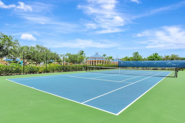 5005 Torrey Pines Run, Bradenton, FL 34211 - view of tennis court featuring community basketball court
