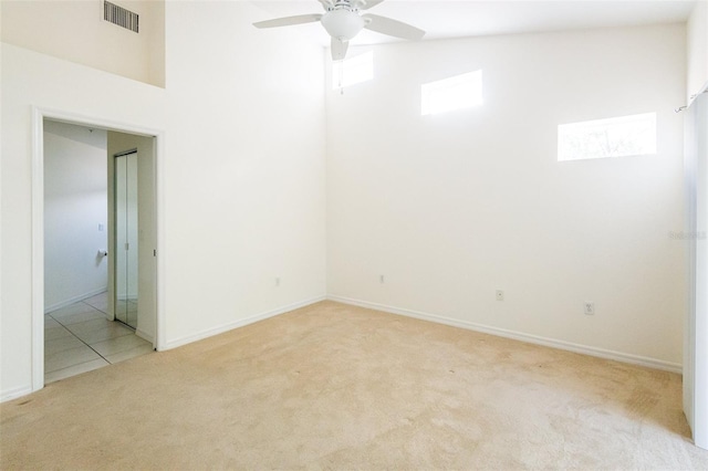 7137 Cedar Hollow Cir, Bradenton, FL 34203 - empty room featuring light colored carpet and a ceiling fan