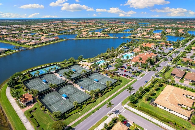 19023 Mangieri St, Venice, FL 34293 - aerial view of a large body of water and a pool area