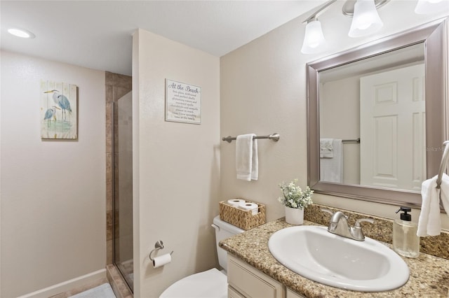 6265 Midnight Pass Rd Unit 205, Sarasota, FL 34242 - bathroom featuring vanity and a stall shower