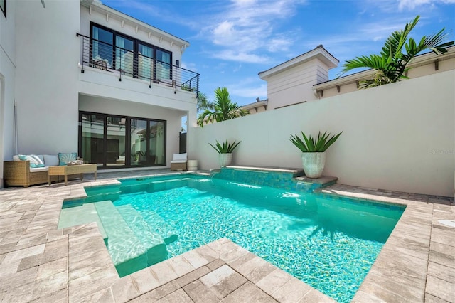 6317 Turtle Grass Dr, Bradenton, FL 34210 - view of swimming pool with an outdoor hangout area and a patio area