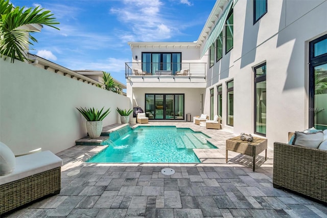 6317 Turtle Grass Dr, Bradenton, FL 34210 - view of pool with an outdoor living space and a patio area