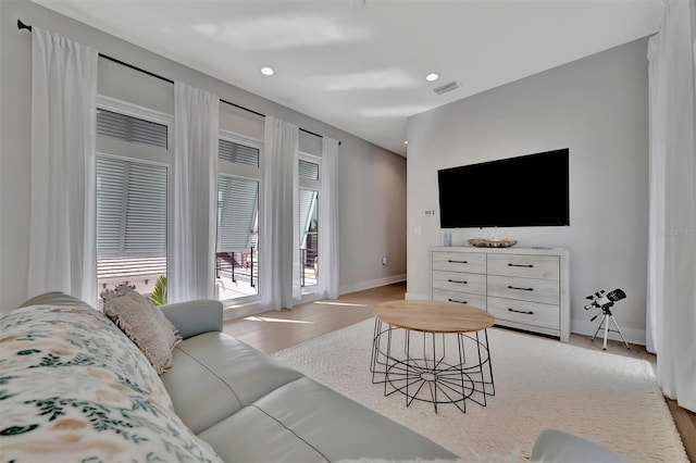 6317 Turtle Grass Dr, Bradenton, FL 34210 - living room with wood finished floors and recessed lighting