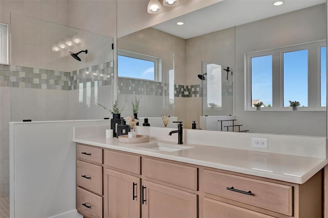 6317 Turtle Grass Dr, Bradenton, FL 34210 - full bath with walk in shower, vanity, and recessed lighting