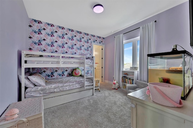 6317 Turtle Grass Dr, Bradenton, FL 34210 - carpeted bedroom with wallpapered walls and baseboards