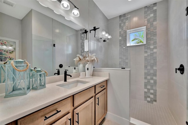 6317 Turtle Grass Dr, Bradenton, FL 34210 - bathroom featuring a walk in shower and vanity
