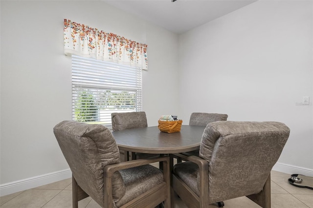 7750 Ridgelake Cir, Bradenton, FL 34203 - dining area with light tile patterned floors