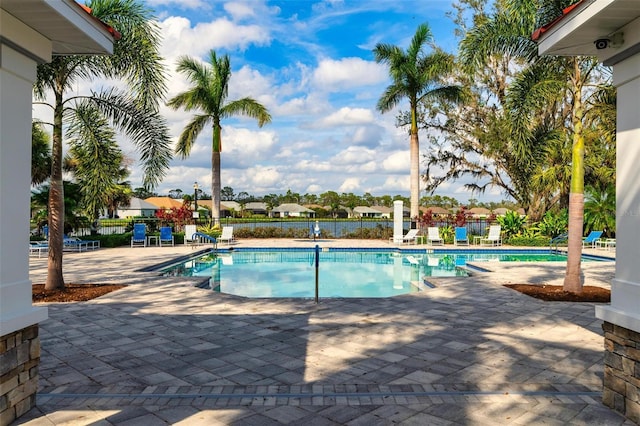 7750 Ridgelake Cir, Bradenton, FL 34203 - community pool with a patio