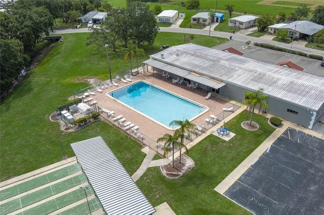 6710 36th Ave E Unit 114, Palmetto, FL 34221 - drone / aerial view of a pool