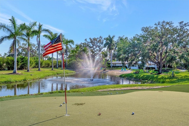 5311 36th Ave E, Palmetto, FL 34221 - view of property's community with a water view and an area to practice putting