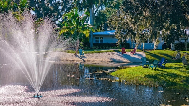 5311 36th Ave E, Palmetto, FL 34221 - view of home's community with a water view and a lawn