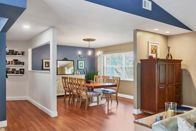 3636 Torrey Pines Blvd, Sarasota, FL 34238 - dining room with wood finished floors, recessed lighting, and a chandelier