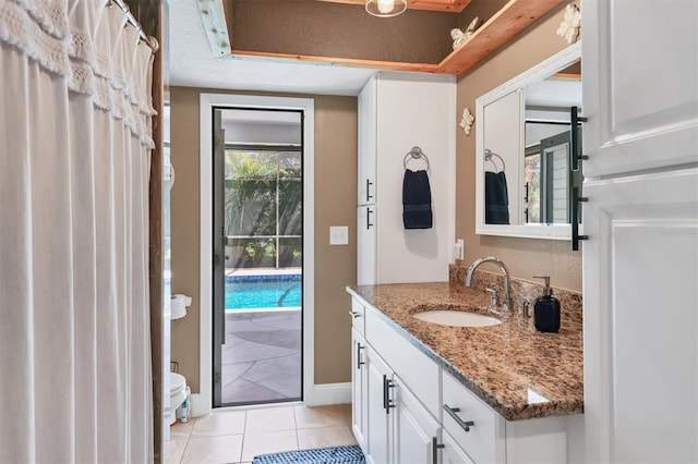 3636 Torrey Pines Blvd, Sarasota, FL 34238 - bathroom with vanity and tile patterned flooring