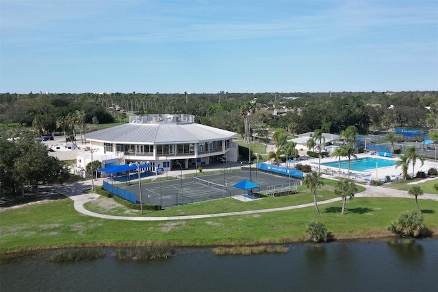 3636 Torrey Pines Blvd, Sarasota, FL 34238 - bird's eye view of a pool and a nearby body of water