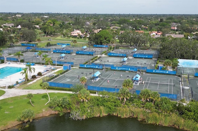 3636 Torrey Pines Blvd, Sarasota, FL 34238 - drone / aerial view of a nearby body of water and a pool