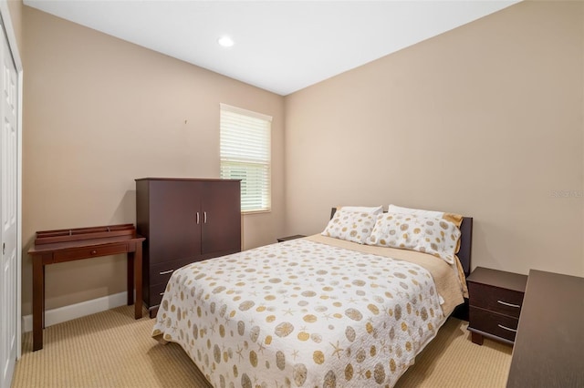 773 Rosemary Cir, Bradenton, FL 34212 - bedroom featuring carpet floors, a closet, and recessed lighting