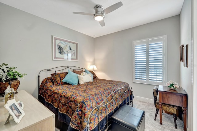 6219 Golden Nettle Dr, Apollo Beach, FL 33572 - bedroom featuring light colored carpet and a ceiling fan