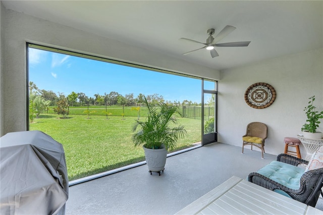 6219 Golden Nettle Dr, Apollo Beach, FL 33572 - sunroom / solarium with ceiling fan