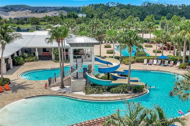 6219 Golden Nettle Dr, Apollo Beach, FL 33572 - community pool featuring a water slide