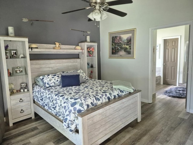 15917 Mercott Ct, Clermont, FL 34714 - bedroom featuring dark wood-style flooring and ceiling fan