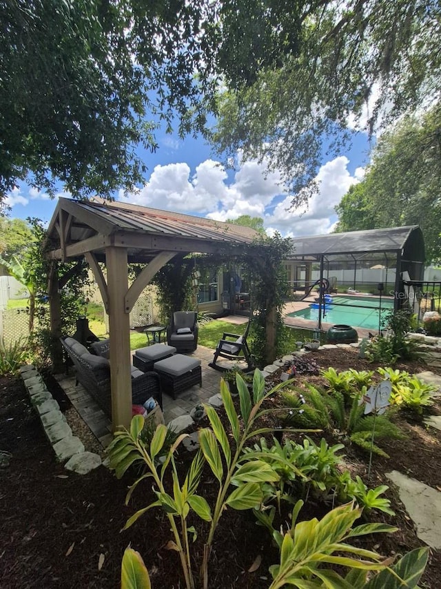15917 Mercott Ct, Clermont, FL 34714 - view of yard with outdoor lounge area and a patio
